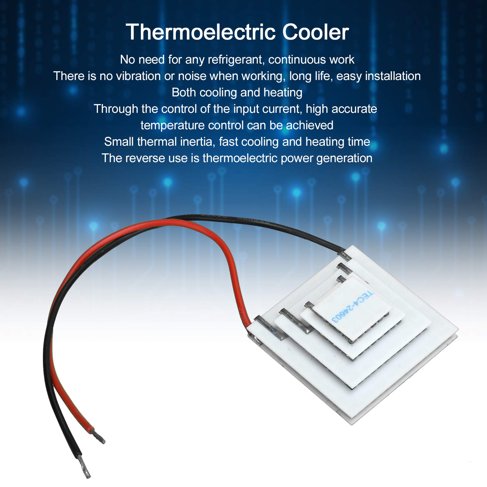Dispositivo di Raffreddamento Termoelettrico, Accessori per Computer di Refrigerazione in Ceramica a 4 Strati TEC4-24603 15-20-30-40mm DC12V, Guarnizione in Gomma Siliconica 704