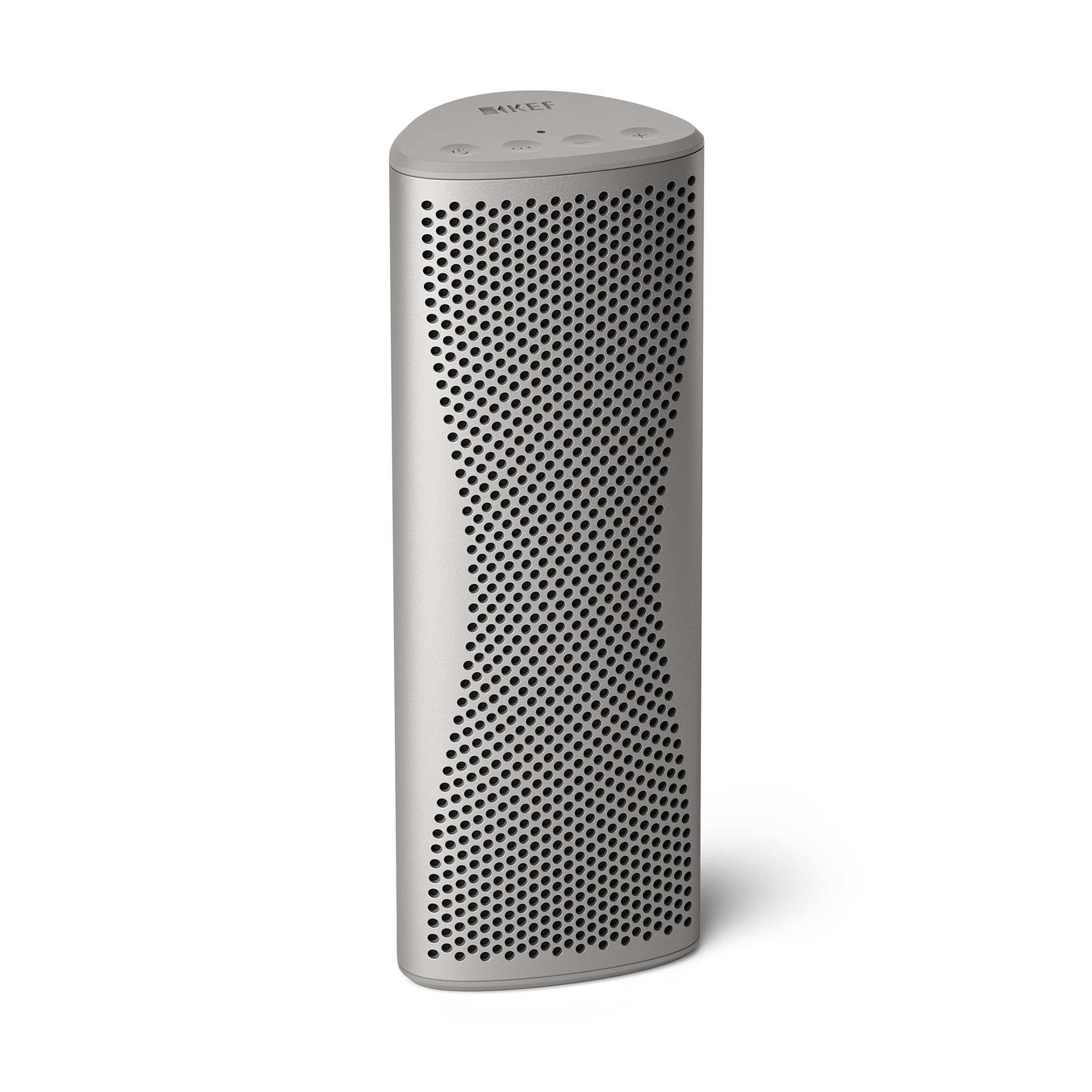 KEF Muo – Enceinte Bluetooth Puissante, Argent | Portable sans Fil | Bluetooth 5.4 aptX Adaptive | USB-C | Certification IP67 Étanche | 24 h d’autonomie | Maison, Extérieur & Voyage