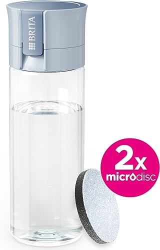 Miniatura 2 de BRITA Botella de filtro de agua azul claro (20.3 fl oz) incl. 2 filtros microdisc. El embalaje puede variar