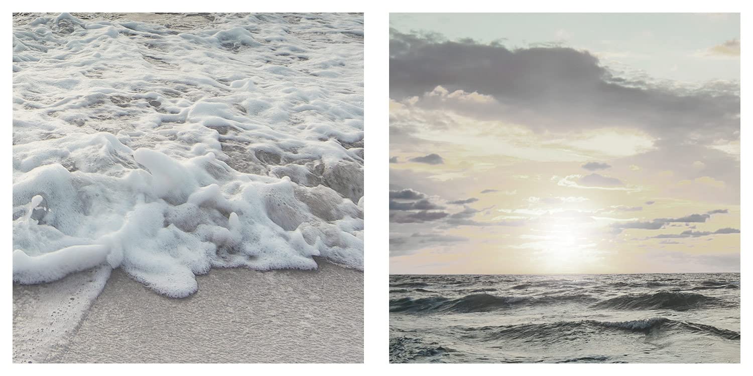 murando Cuadro Acústico Paisaje 120x80 cm espuma acústica absorbe el sonido | aislamiento lienzo de 1 pieza Impresión Artística Decoración de Pared mar amanecer cielo nubes