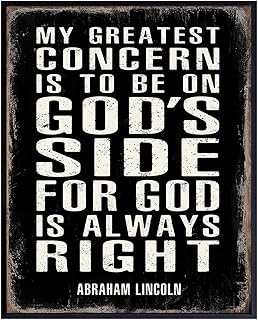 Religious Wall Decor - Motivational Wall Art - God Decor - Christian Gifts for Men - Positive Inspirational Quotes - Abe Lincoln - Abraham Lincoln Poster, 8x10 - Patriotic Decoration
