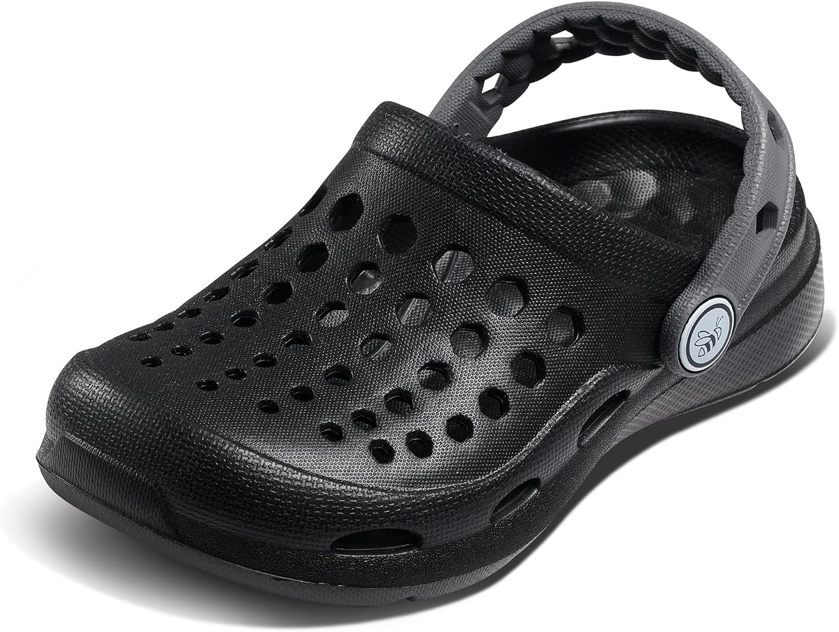 Joybees UKCLG.BLC.1011 Kids Active Clog Solid Black/Charcoal C10/C11