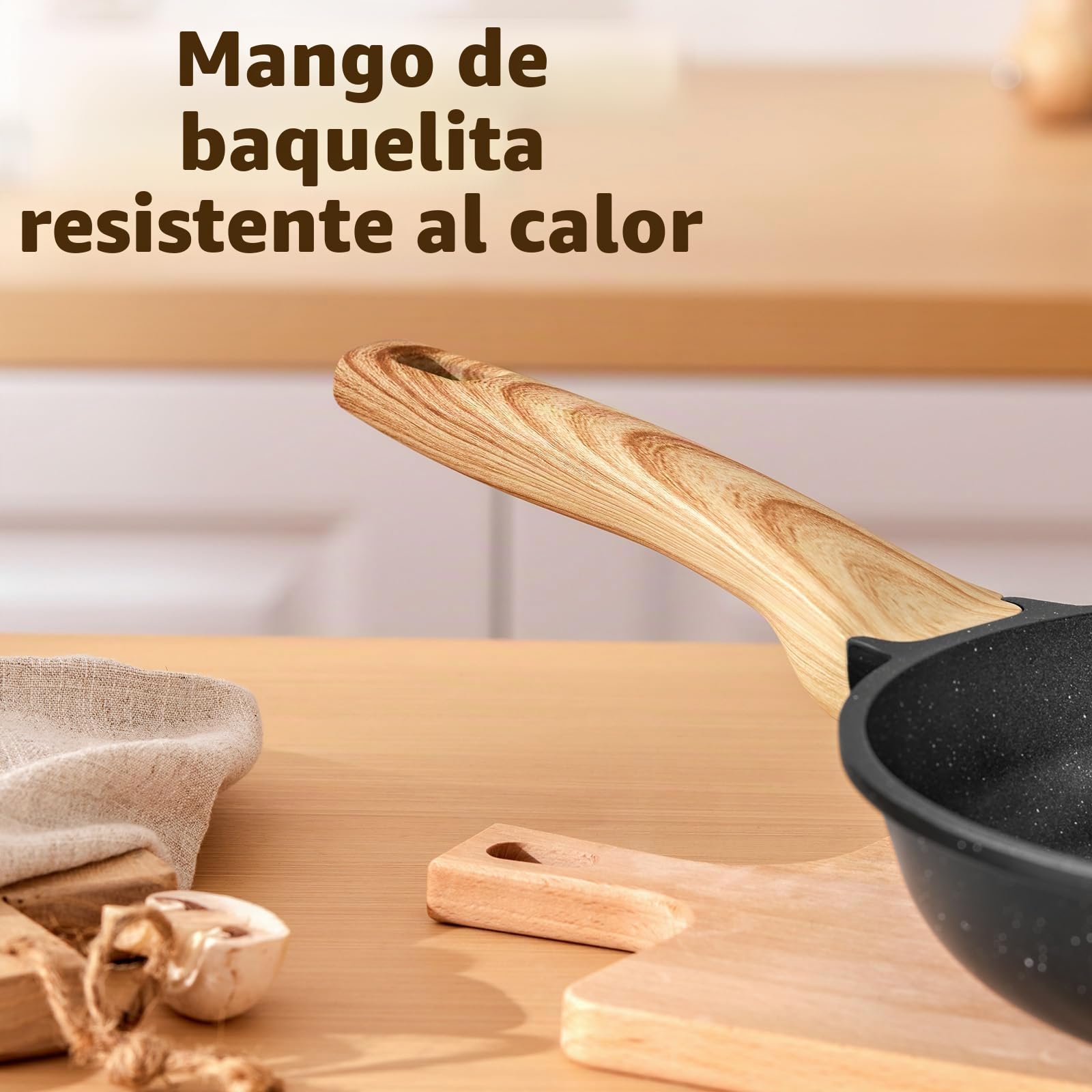 BLAZANT Juego de sartenes de inducción de 10 piezas, juego de ollas y sartenes antiadherentes, juegos de utensilios de cocina con tapas, juego de sartenes de cocina, juego de ollas para todas las