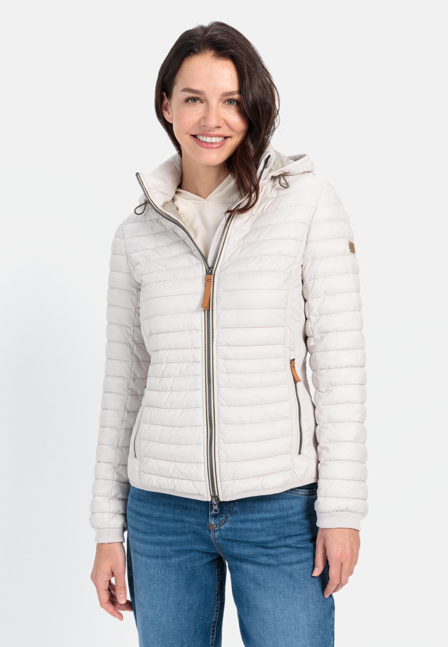 camel active Damen Leichte Steppjacke I Winddicht und wasserarbweisend Wollweiß – Bild 2
