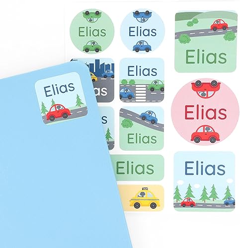 Miniatura 7 de Teddylabels - 33 etiquetas de nombre grandes para niños - Calcomanías para la escuela y el cuarto del bebé - Perfectas para loncheras y botellas de
