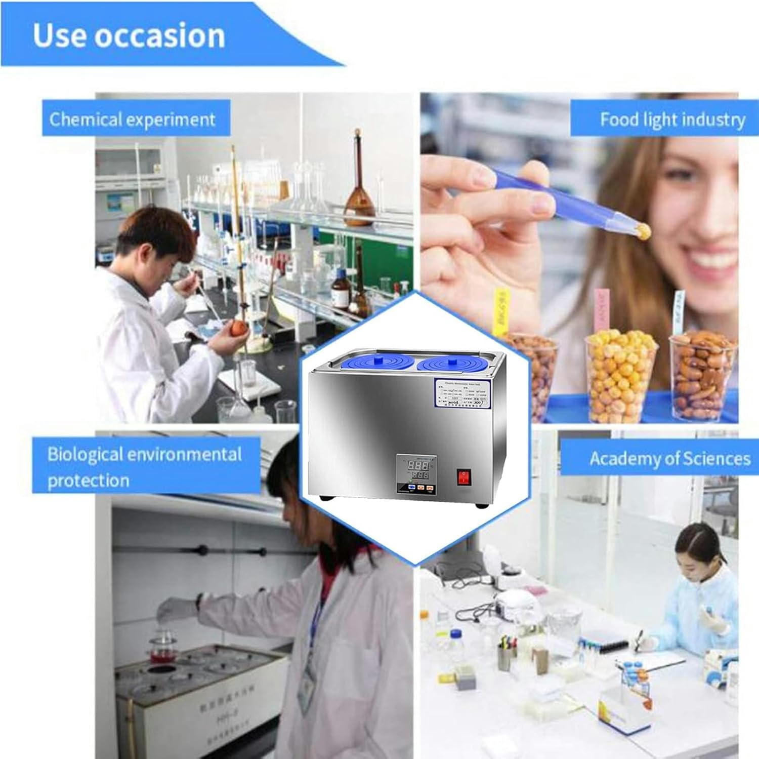 FLTRGO Digital Thermostatic Lab Water Bath,Electric Heating Constant Temperature Anti-Dry Burning Water Bath,Mainly Used in Laboratory Distillation,Drying,Concentration