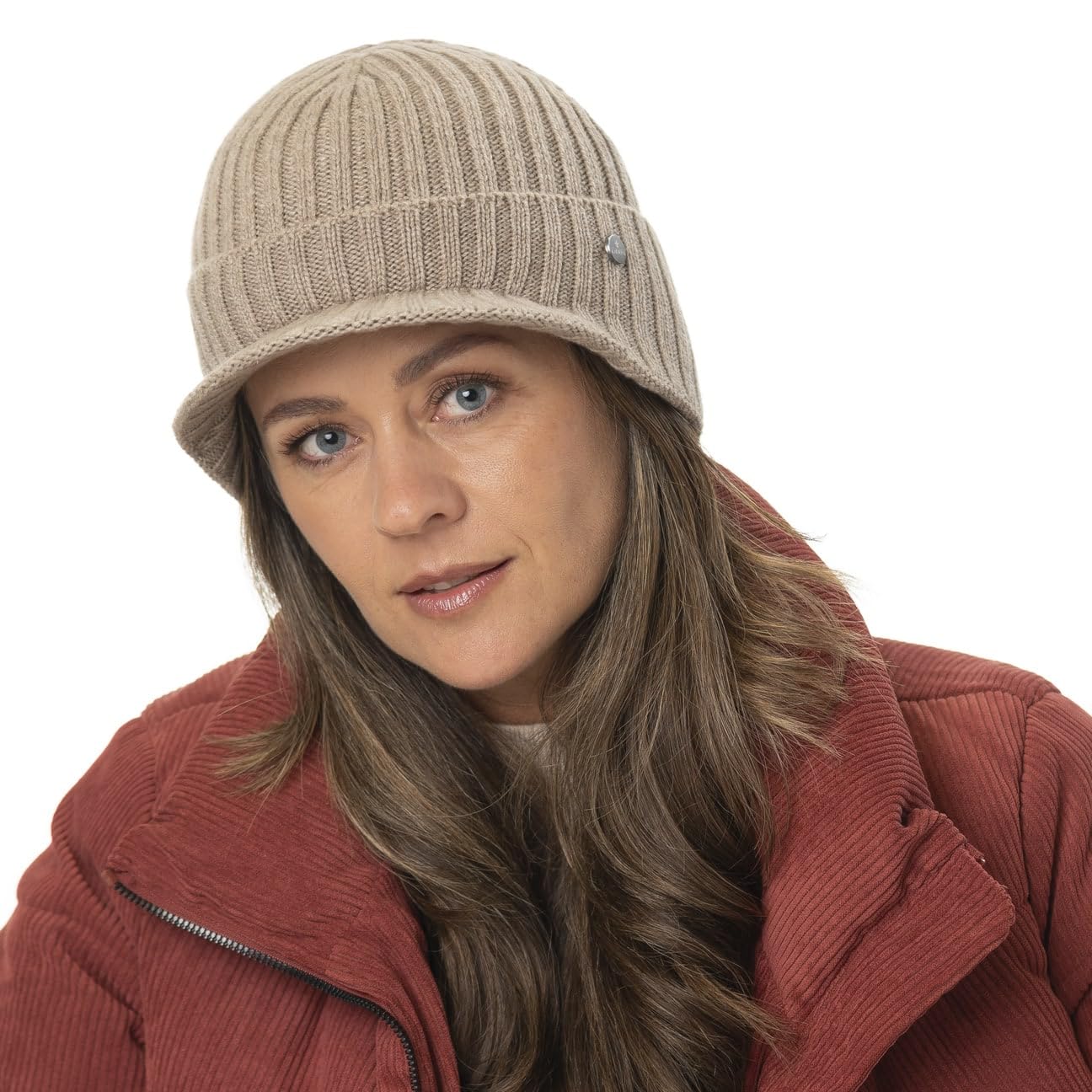 Lierys Gorro de Cachemira con Visera Unicolor Unisex Otono Invierno