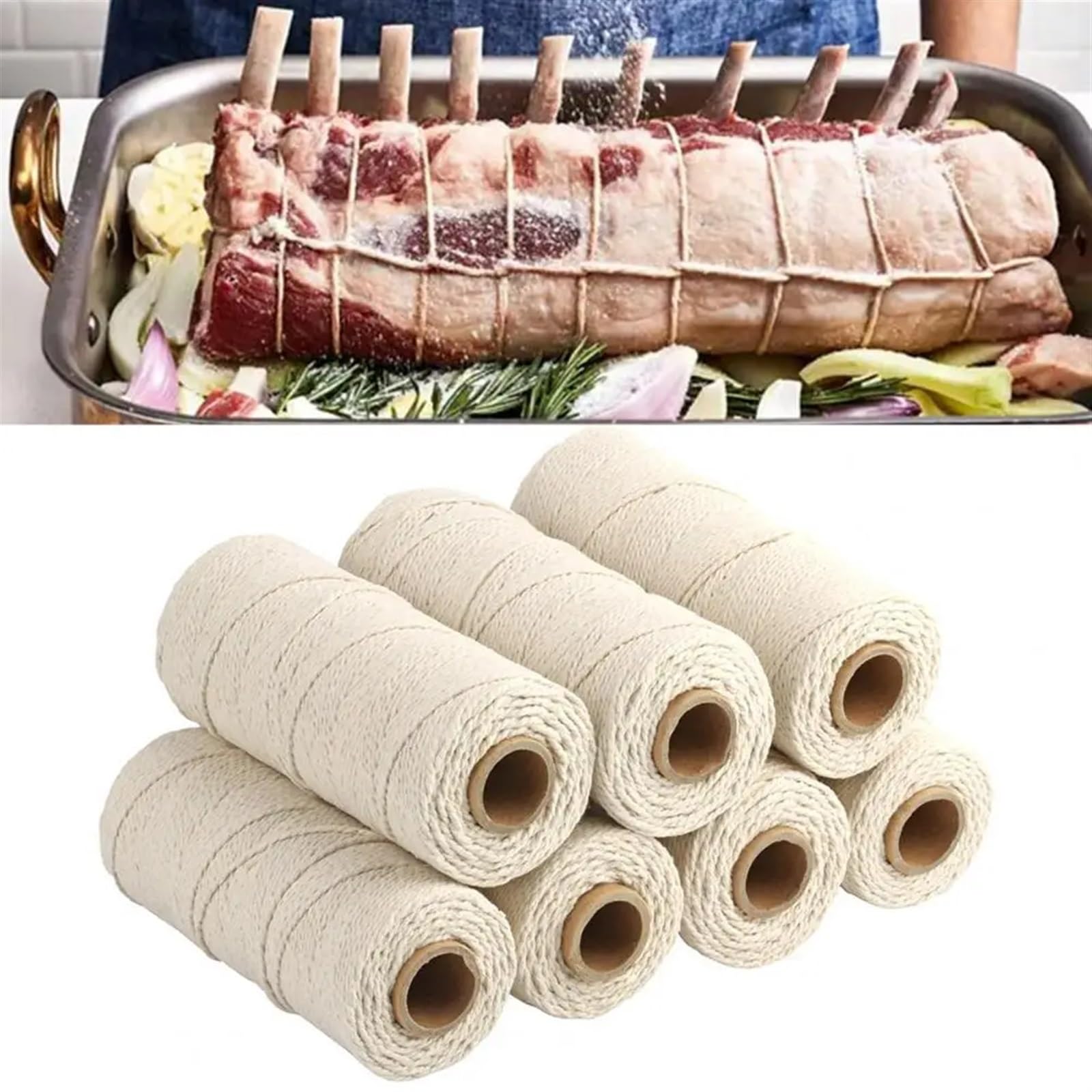 Spago da giardino 1 rotolo di spago con cinturino artigianale che fa filo di cotone fai da te materiale naturale legatura filo di cotone fai da te for giardinaggio (Color : 3mm)