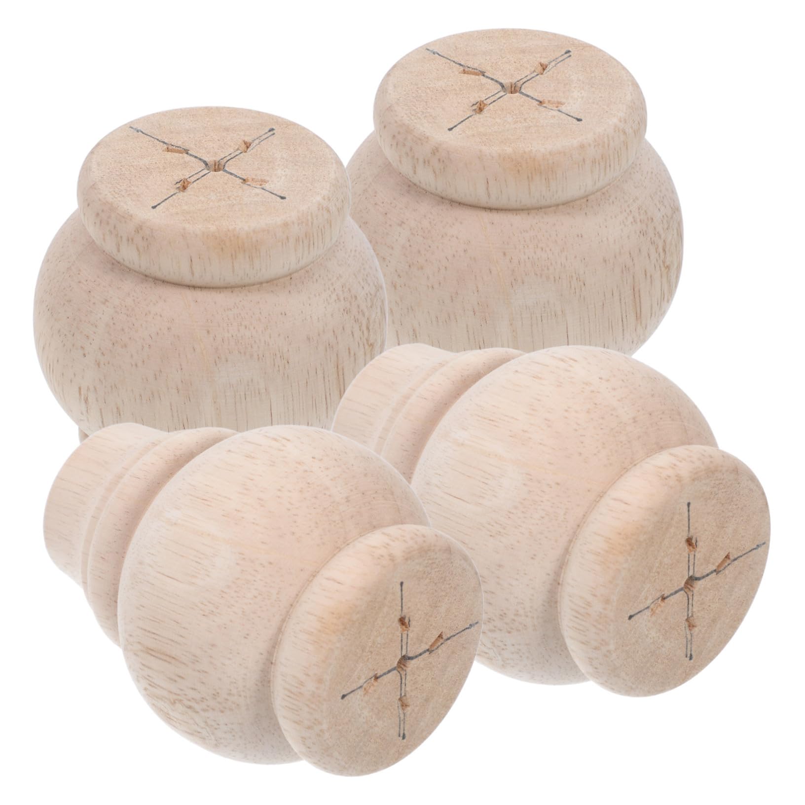 4 pieds en bois massif pour meubles canapé et table basse