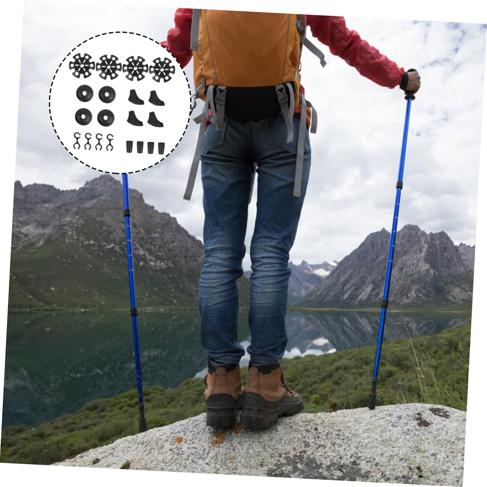 Sosoport Wanders Töcke Zubehör Spitzenschutz Für Trekkingstöcke Wandern Wanderausrüstung Trekkingstöcke Zubehör Austausch Der Polspitze Trekking Wachen Plastik Black