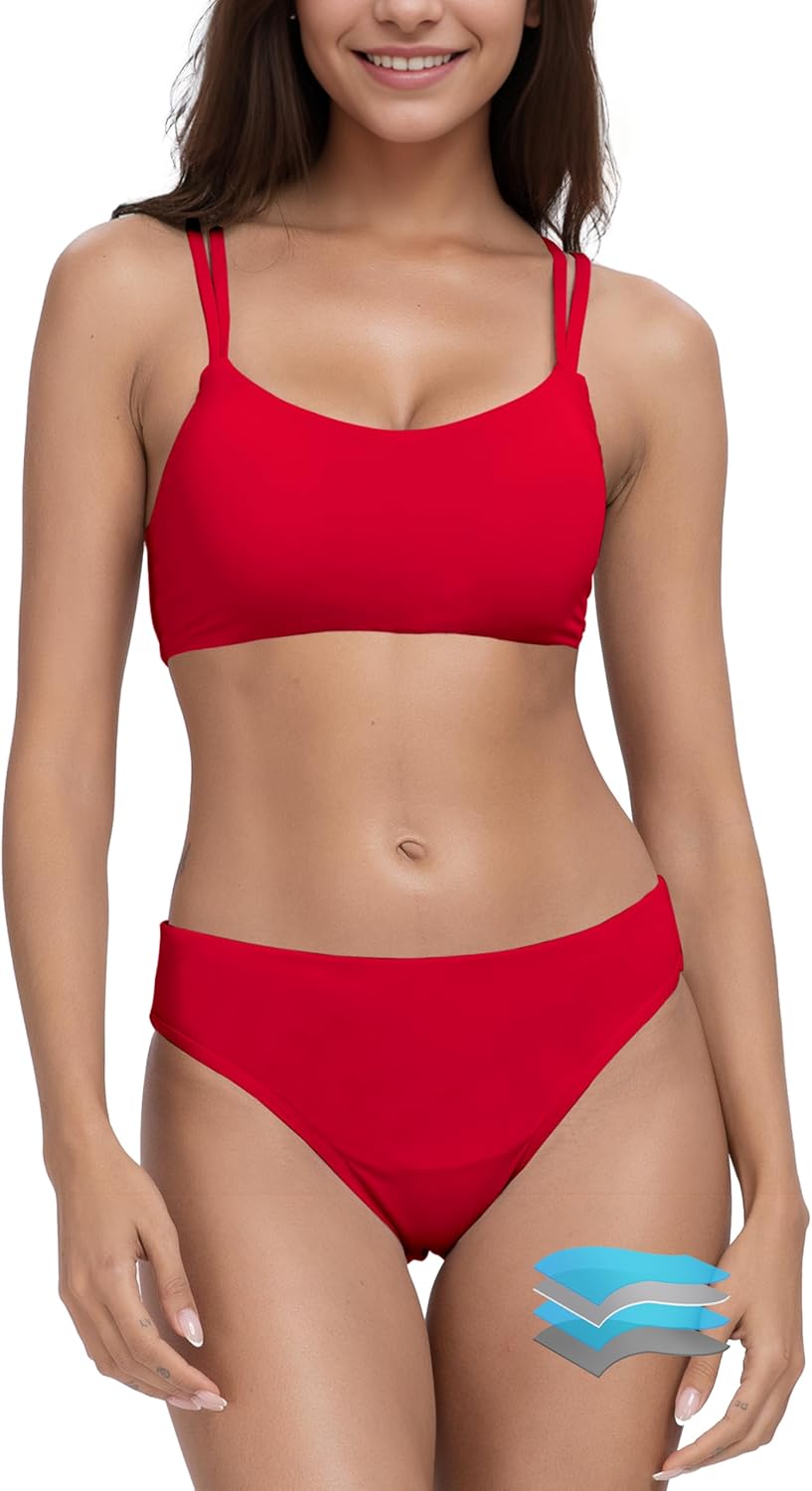 Beautikini Period Swimwear for Teens Menstrual Leakproof Taylor Bikini Top Period Bikini Swimsuit Bathing Suit for Teens Girl