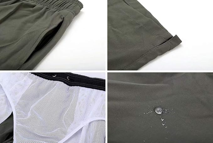 Tyhengta Men's Swim Trunks Zipper Pockets and Mesh Lining