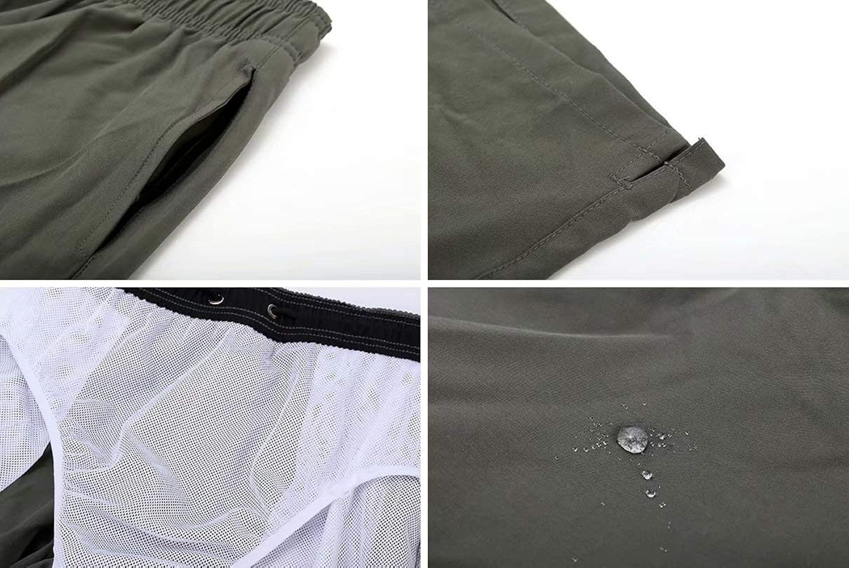 Tyhengta Men's Swim Trunks Quick Dry Beach Shorts with Zipper Pockets and Mesh Lining | 