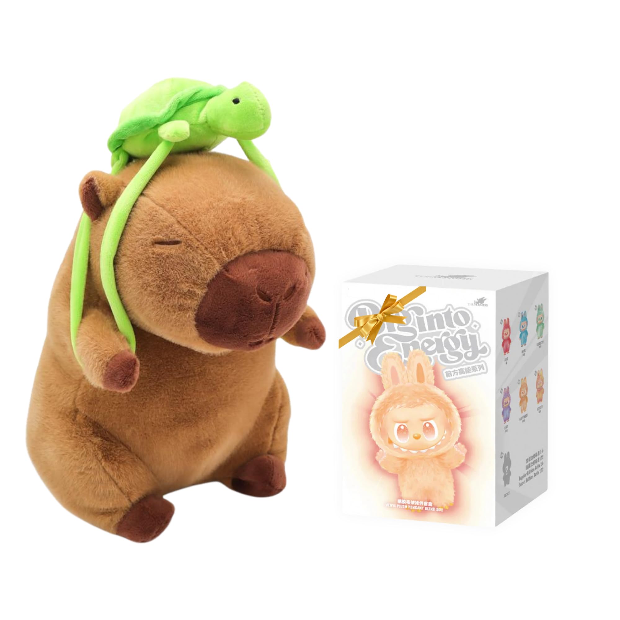 Flufies Plush Toys - Snuggly and Aesthetic Stuff Plush Toys and Baby Toys - Soft Toys for Baby Girl and Baby Boy - Soft Toys for Girlfriend Gift (Capybara and Monster Charm)