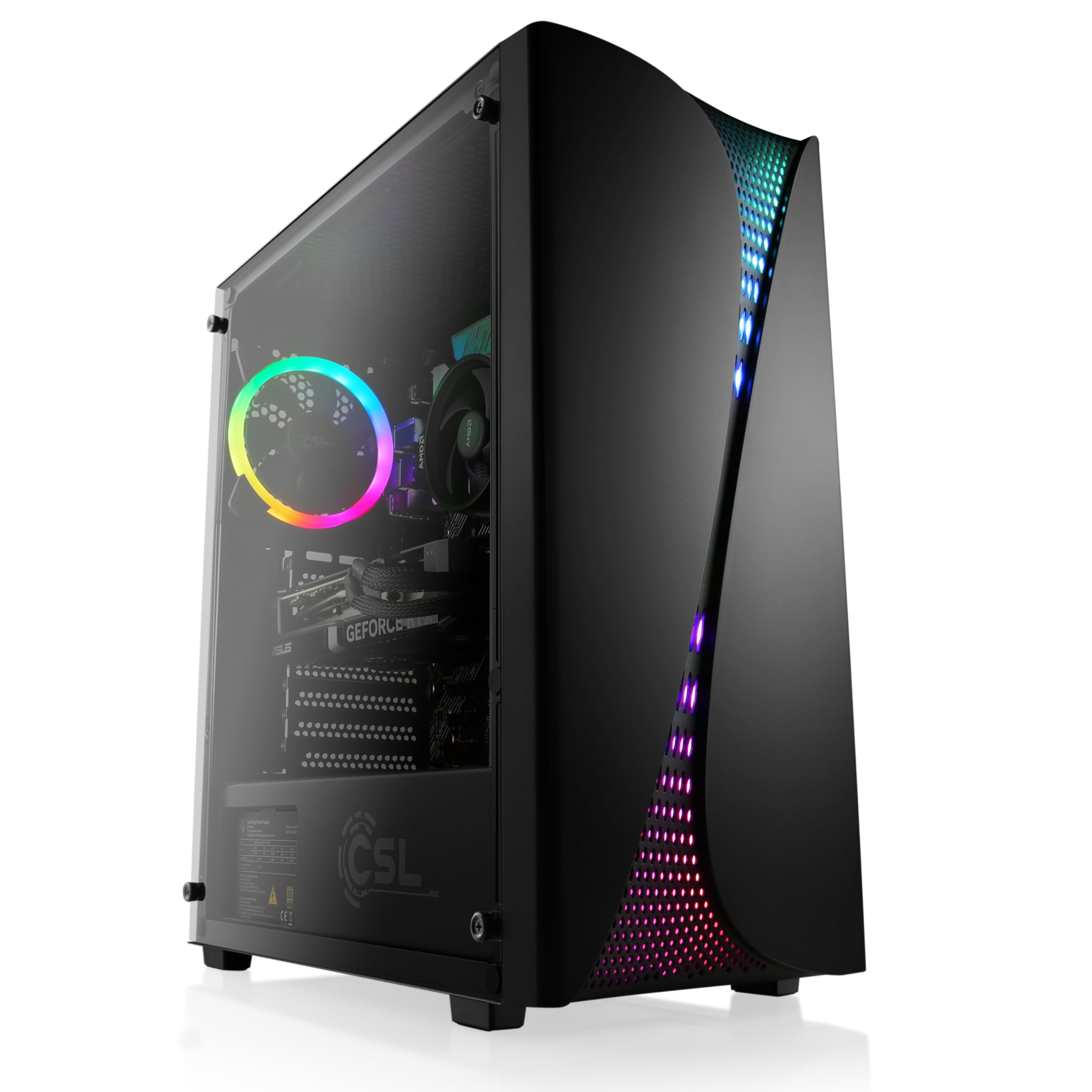Basic Gaming PC mit Windows 11 Home | AMD Ryzen 5 4500 6x3.6GHz | GeForce RTX 3050 | 500GB M.2 NVMe | 16GB DDR4 RAM | WLAN, Computer für Zocker, Gamer Desktop Rechner zum Spielen | A10040
