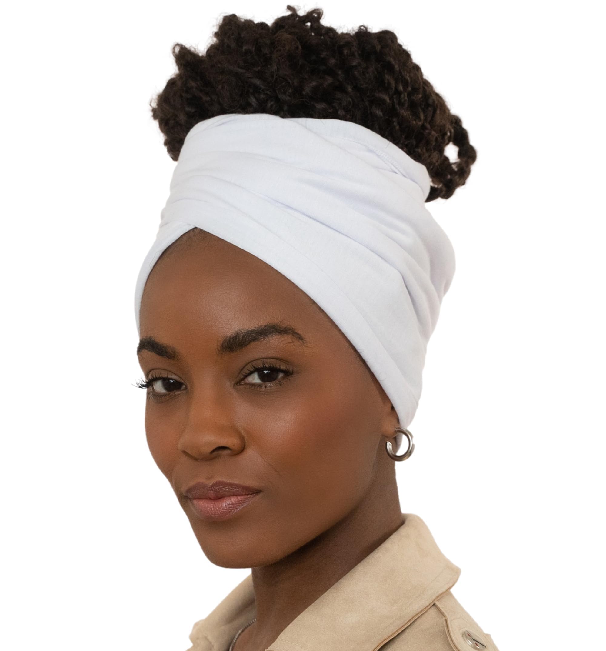 Scarf for Black Women - Head Scarf for Women's Hair - African Headwrap, Hair Bandana, Headscarf - Head Coverings, Wraps - Soft & Stretchy Jersey Scarfs