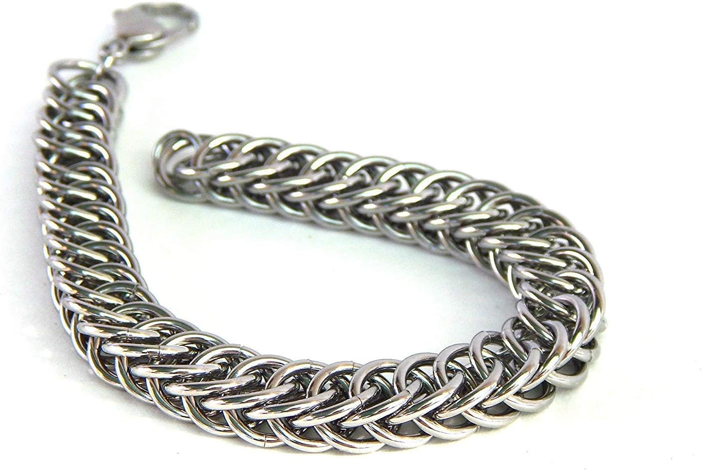 Stainless Steel Bracelet, Handmade in USA by ChainMettle Jewelry (Custom Size, with Gift Box)