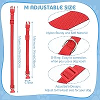 Vista 4 de Sanwuta Collar ajustable para perro, 18 unidades, 9 colores, nailon suave, acolchado, resistente, collares medianos para mascotas con hebilla a