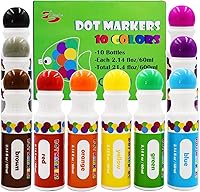 Vista 1 de Yuanhe Dot Marker Bingo Daubers - Dotters de pintura lavables de 10 colores para niños pequeños y niños