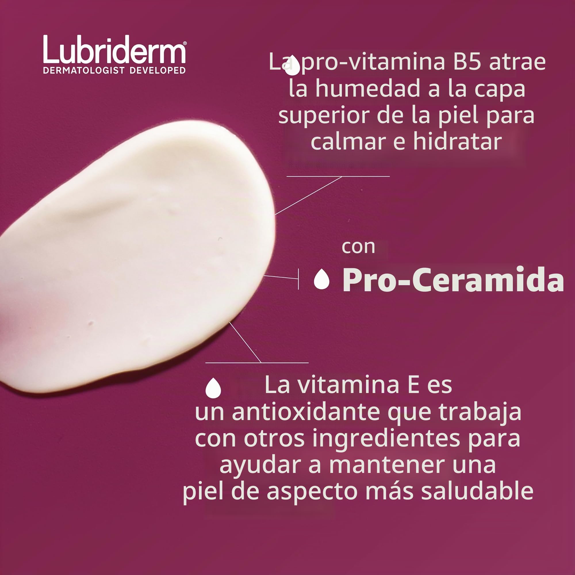Lubriderm Advanced Therapy Loción corporal, loción sin fragancia para piel extremadamente seca, hidratación pro-ceramida para piel sensible, seca y sensible, loción para manos y cuerpo, no grasosa