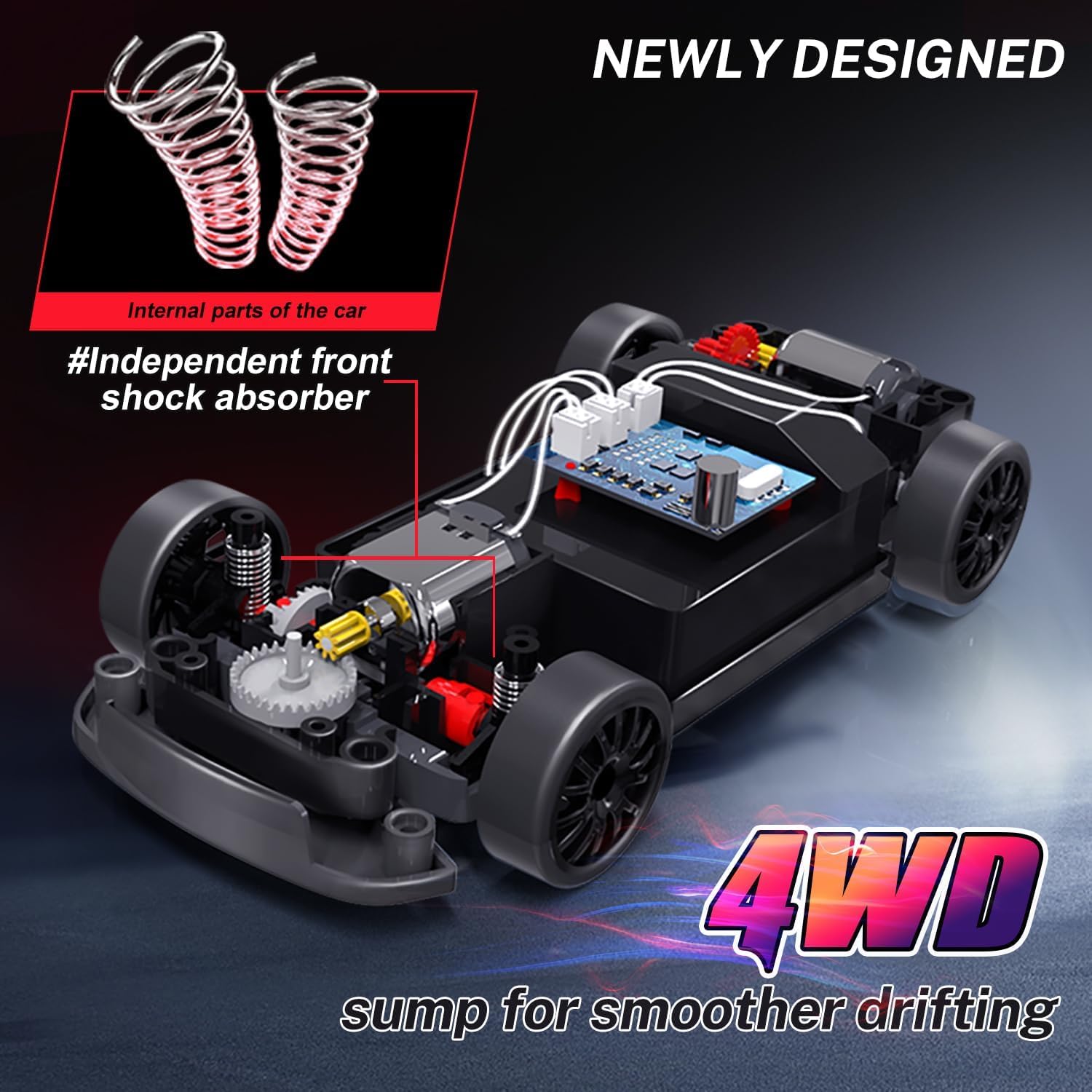 Jack Royal Tokyo Drift Remote Control 1:20 Scale Drift Car | 20Kmph, 2.4Ghz | 4 Wheel Drive Boost Mode with Type -C Charging 2 in 1 App + Remote Re-cahrgeable Drifting Car with LED Head Light — Amazon image 7