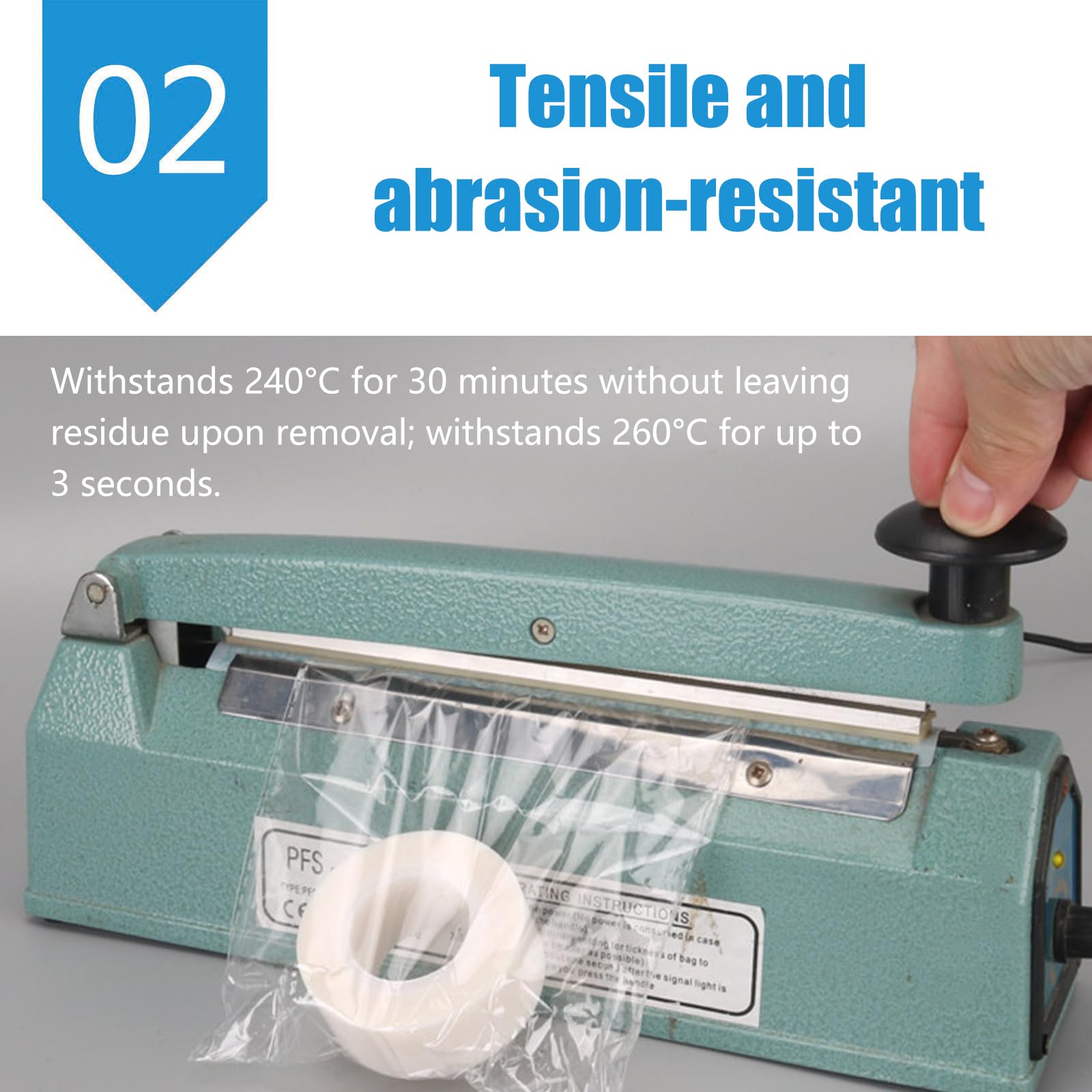 Teflonband Aus Dünner Folie PTFE Weiß Band Teflon Dichtungsband | 0,25 mm Dicke, für Laborzubehör, für Formwerkzeuge, für den Modellbau