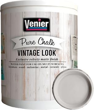 Chalk Pure Paint - for Furniture, Crafts, Home Decor - All-in-One DIY Eco-Friendly Vintage [Aged Gray], 33.81 oz