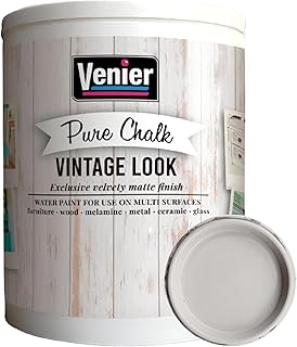 Chalk Pure Paint - for Furniture, Crafts, Home Decor - All-in-One – DIY – Eco-Friendly (Vintage [Aged Gray]), (33.81 oz)