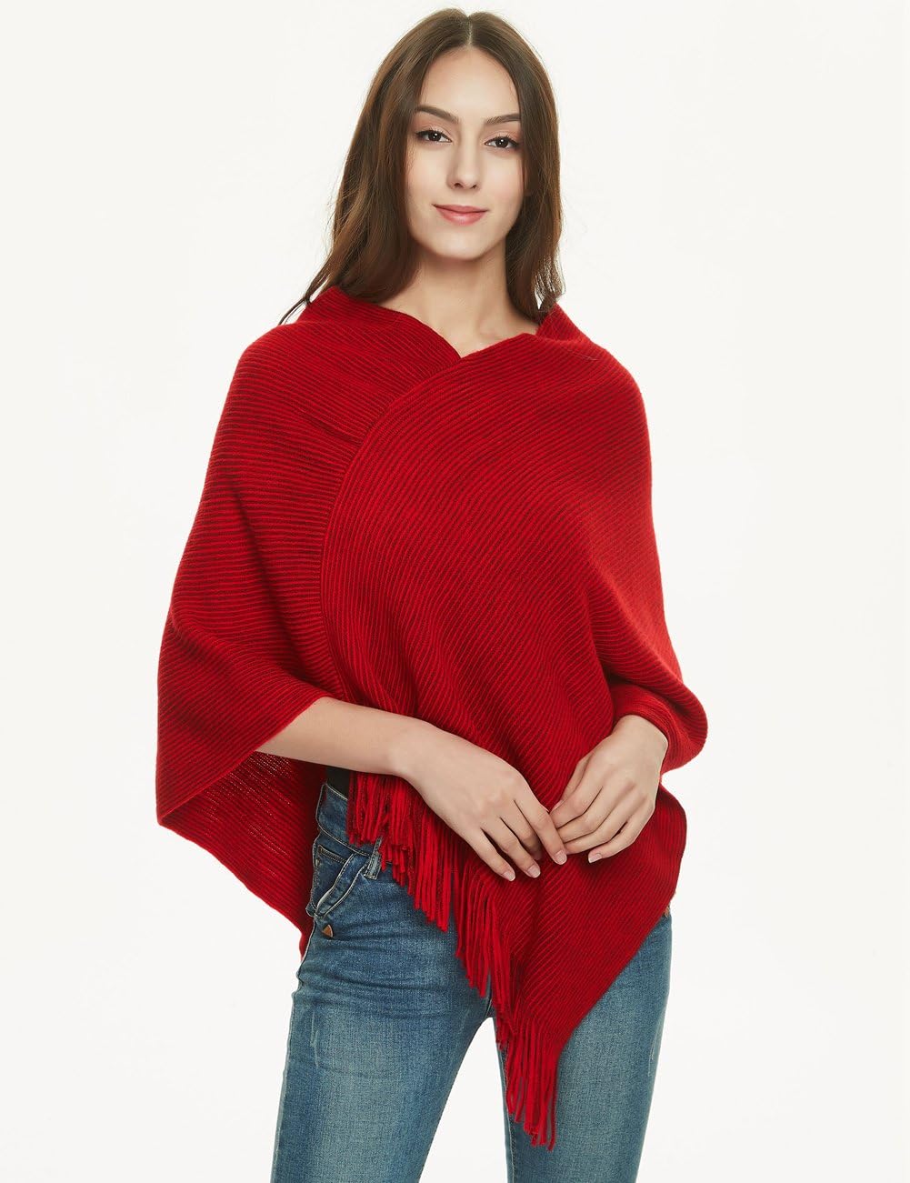 Ferand Women's Lightweight Poncho Sweater Versatile Shawl Wraps Holiday Gifts for Women 2024 - Image 4