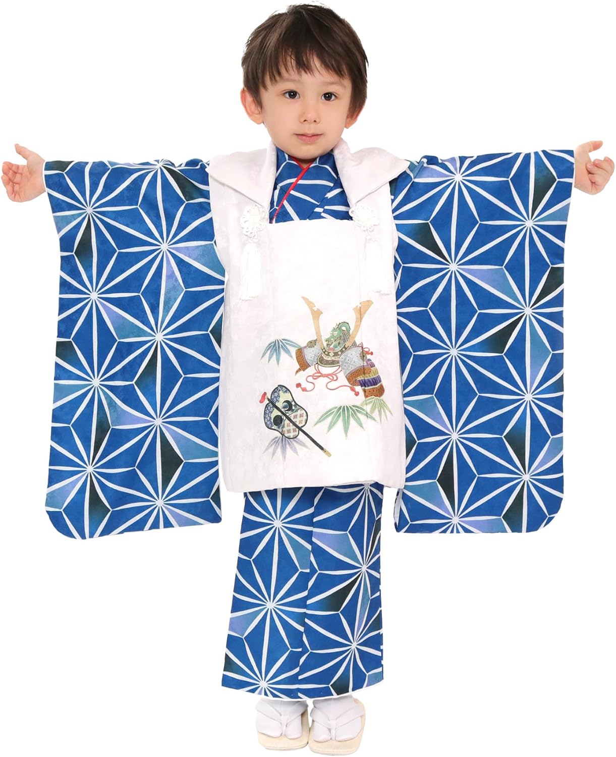 KYOETSU] [キョウエツ] 七五三 3歳 着物 男の子 被布 フルセット し