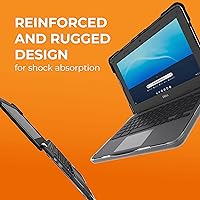 Vista 3 de Funda Gumdrop SlimTech para Chromebook Dell de 11.6 pulgadas 3120 3110 3100 (Clamshell) Funda protectora elegante de acoplamiento duro