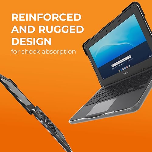 Miniatura 3 de Funda Gumdrop SlimTech para Chromebook Dell de 11.6 pulgadas 3120  3110  3100 (Clamshell) Funda protectora elegante de acoplamiento duro para