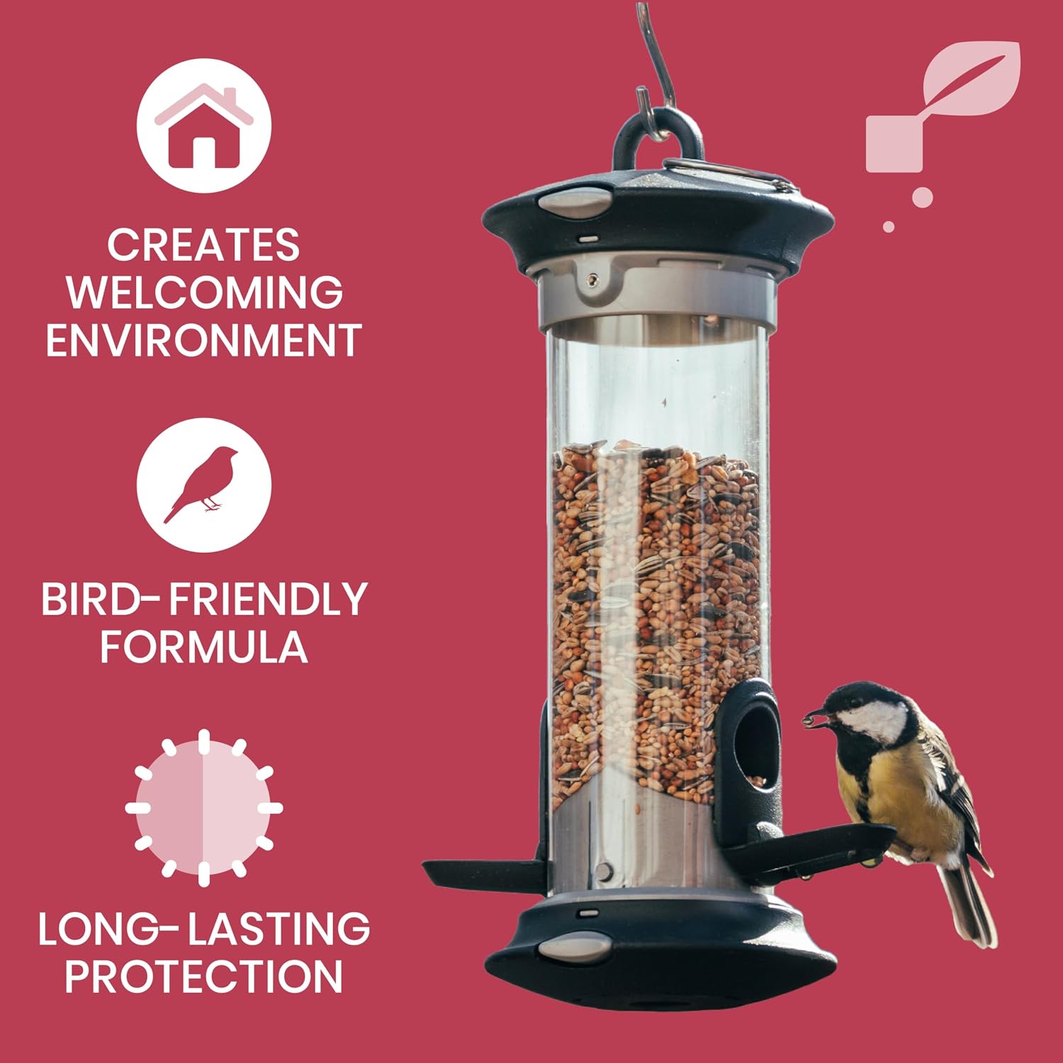 Bird Feeder & Bird House Spray to Reduce Buildup Between Cleanings, 2-Pack | Protectant, Extend Time Between Cleanings, Long Lasting Protection, Safe for All Birds, For Use After Cleaning, Non-Toxic