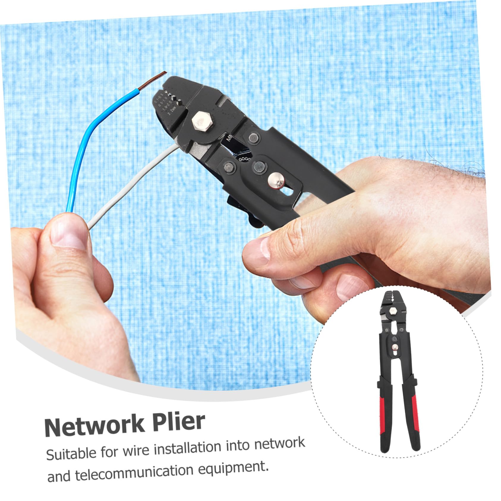 Artibetter Pince à Sertir Câble Inoxydable avec Poignée Antidérapante Outil de Sertissage pour Câbles Métalliques Coupe-câble Intégré Portable et Polyvalent