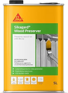 Sika Sikagard Wood Preserver | Penetrates and preserves for long-lasting protection - 5 Litre - Clear