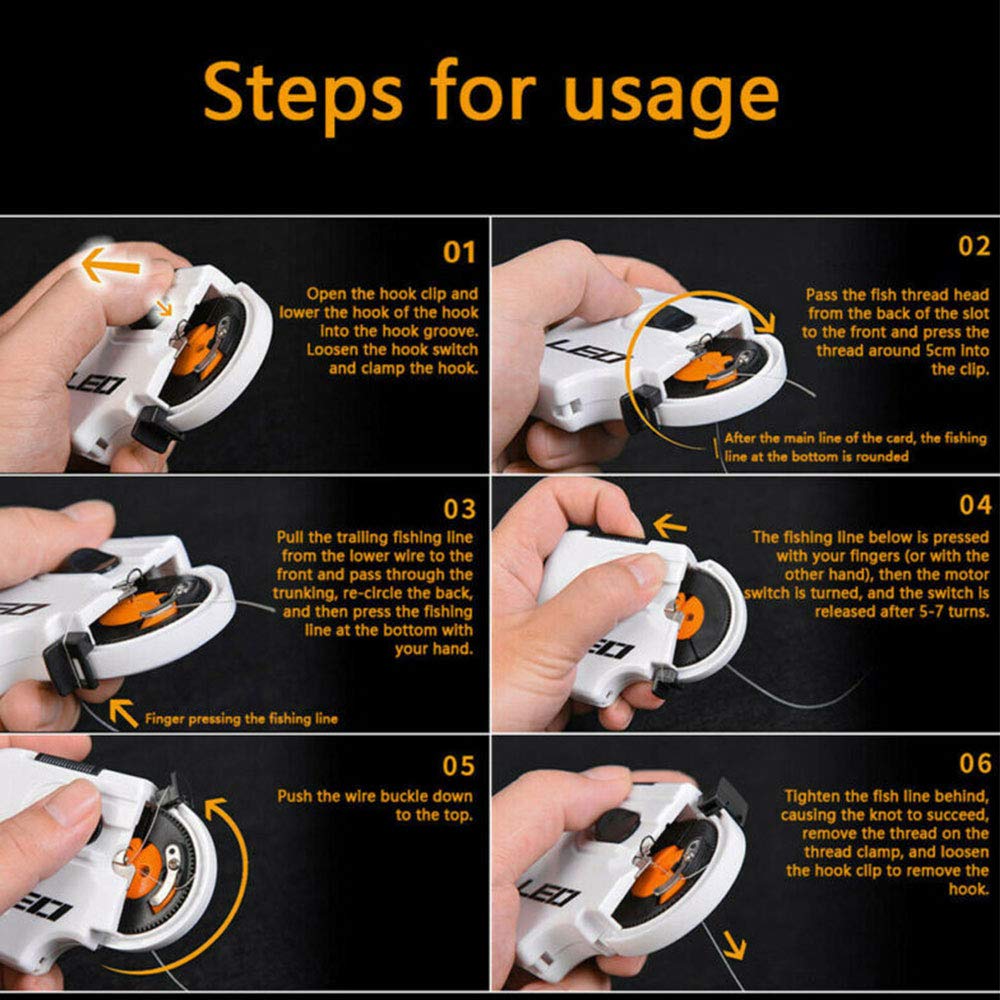 Dispositivo Elettrico Automatico Gancio di Pesca Strumento Tiro Macchina Legatura Dispositivo Tie Nodo Lure Gancio Da Pesca Linea Tyer Tie Machine Accessori Da Pesca Strumento
