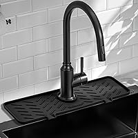 Vista 11 de Meiliweser Alfombrilla de Silicona para Grifo de Fregadero de Cocina – Gen 3 Protector contra Salpicaduras con Pendiente de 10° con Orificio