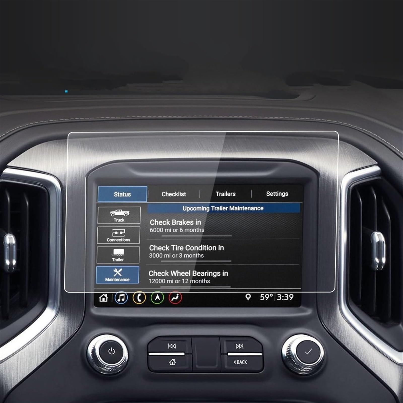 Compatibile con GMC Sierra 2019-2023 Pellicola Protettiva in Vetro temperato per Console navigatore (Colore: 2)