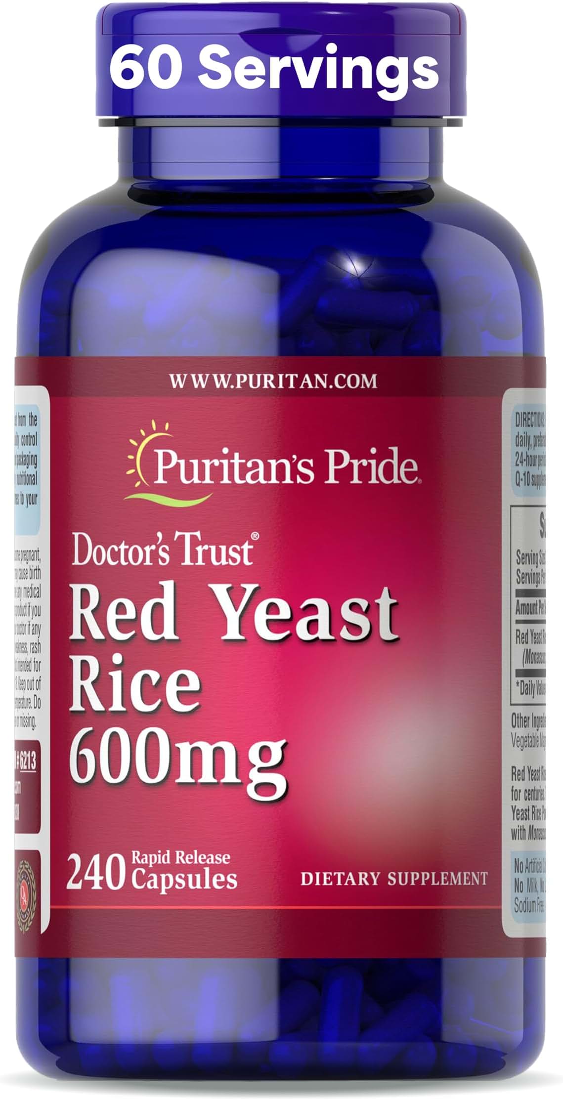 Puritans Pride Yeast Capsules Count