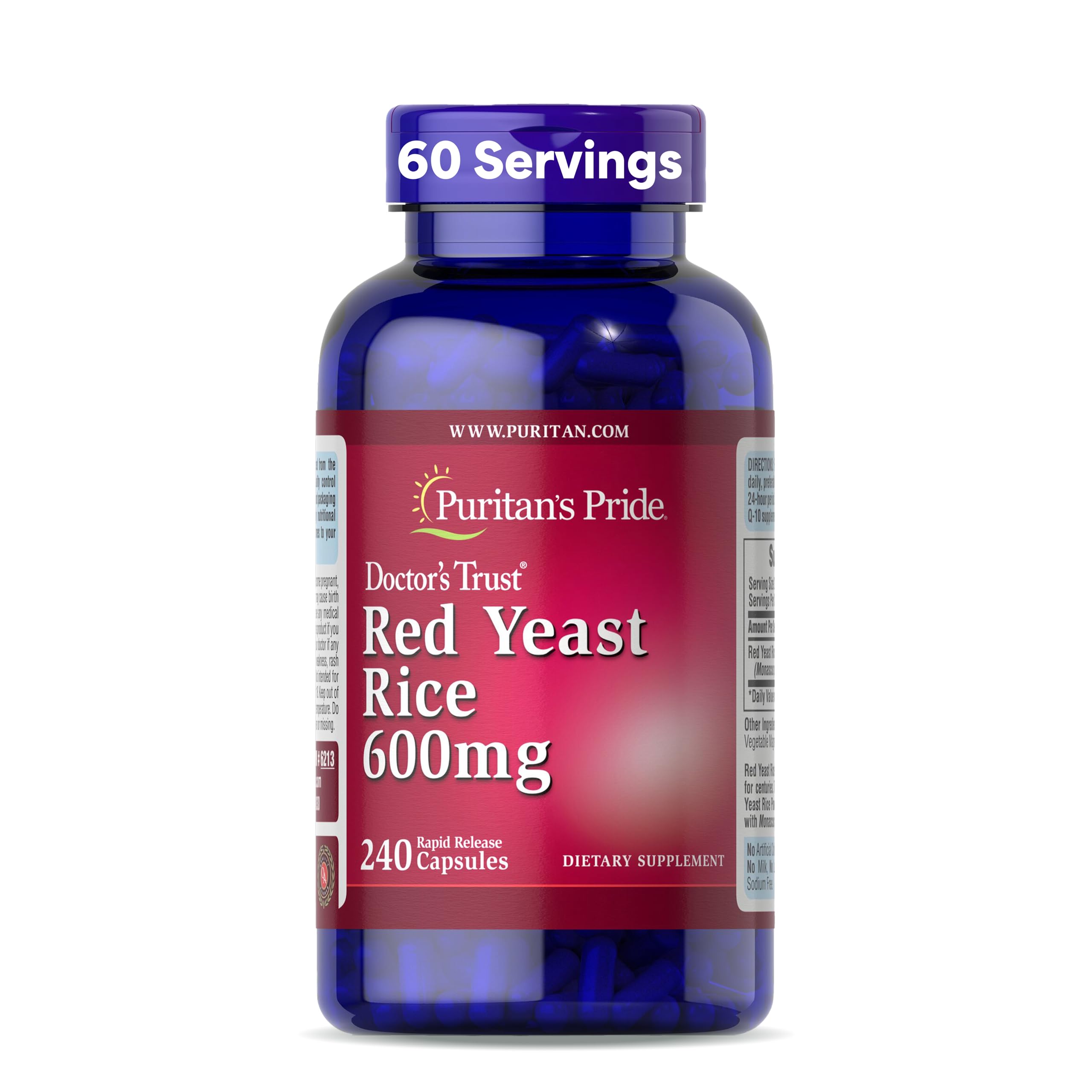 Puritan's PrideRed Yeast Rice 600 Mg, 240 Count