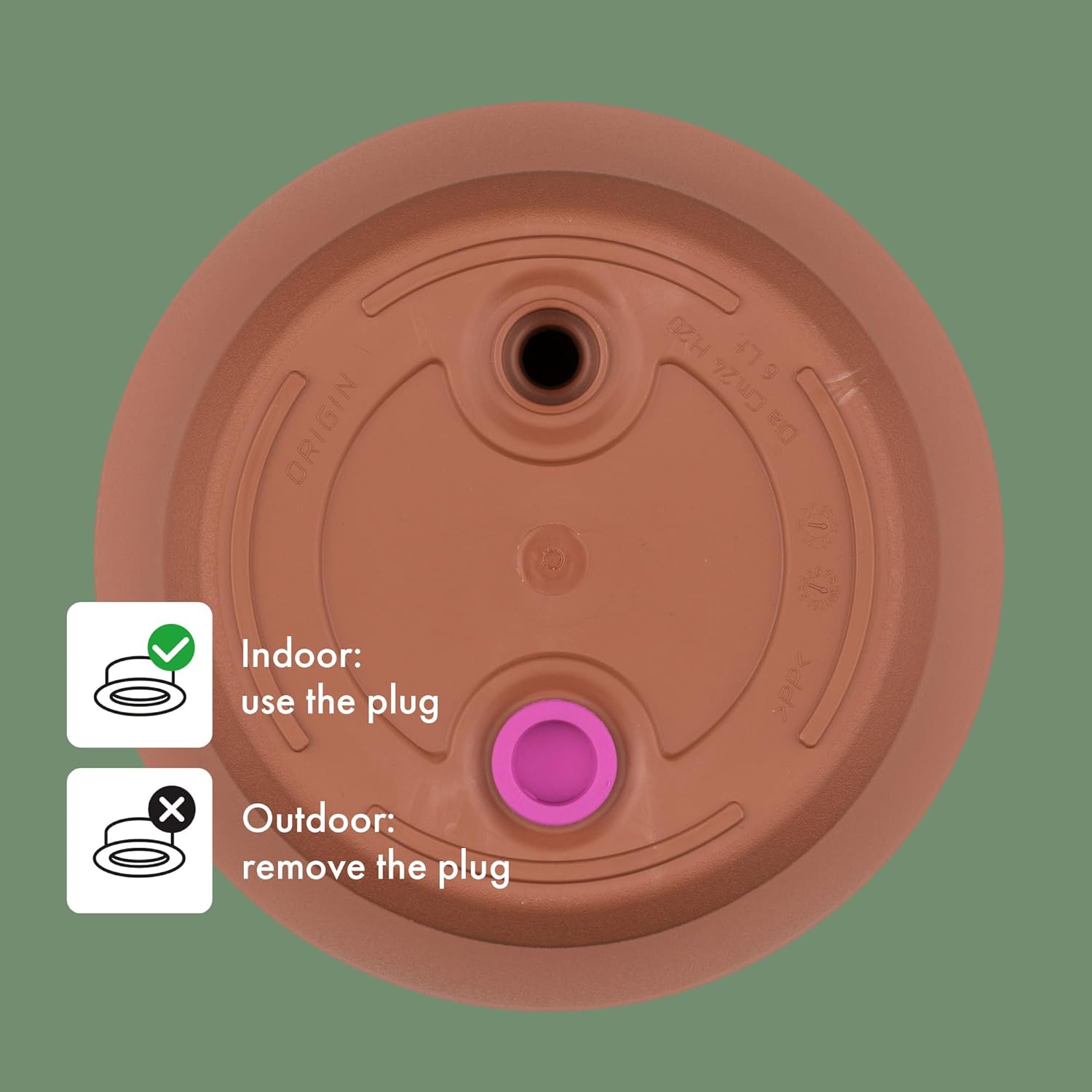 Deroma Origin Indoor/Outdoor Round Planters – 100% Post Consumer Recycled Plastics, Made in Italy Modern Design | Perfect Sizes to Grow Your Small Succulents & Large Citrus Plants.