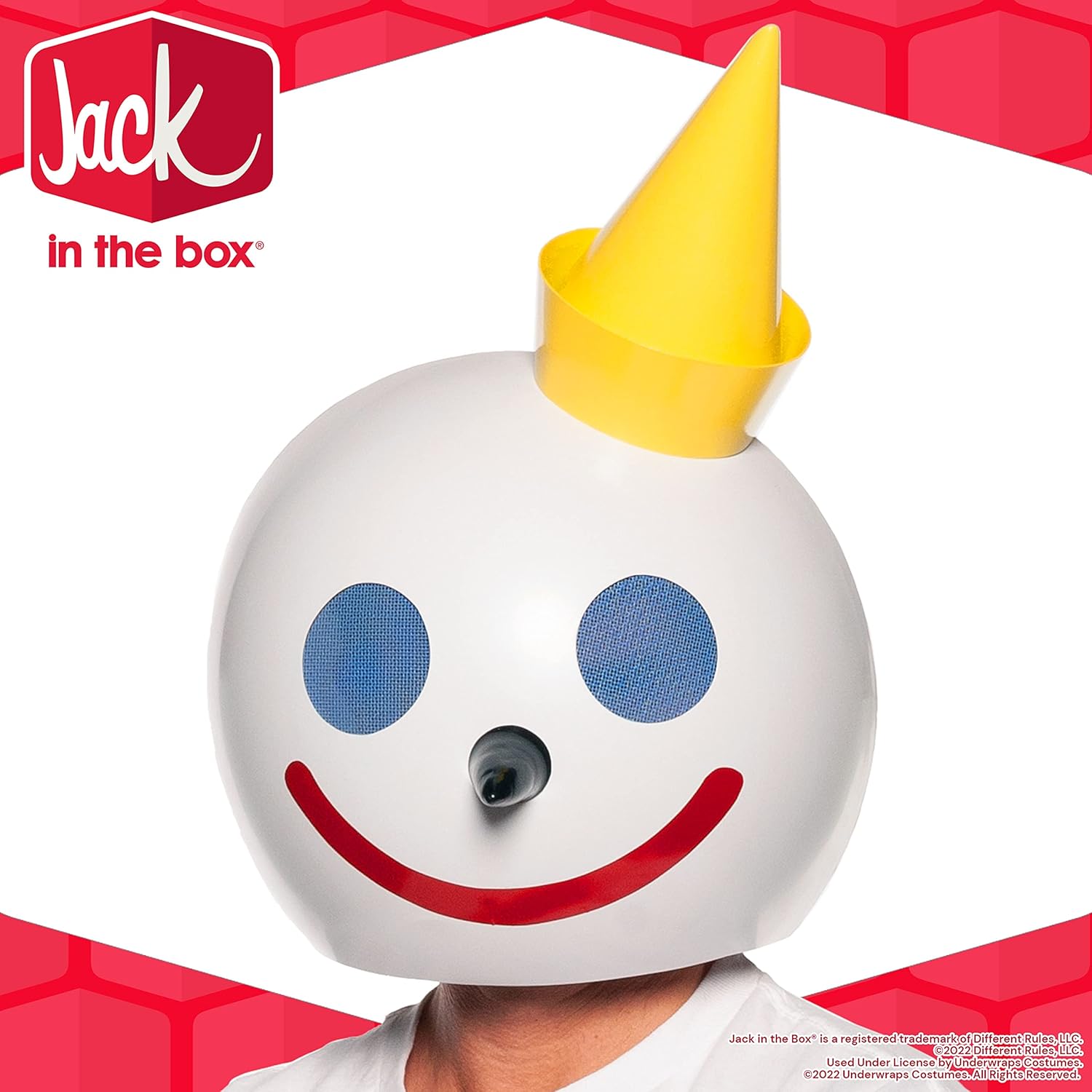 UNDERWRAPS Jack Box Mascot Head - Officially Licensed Jack in the Box™ Helmet