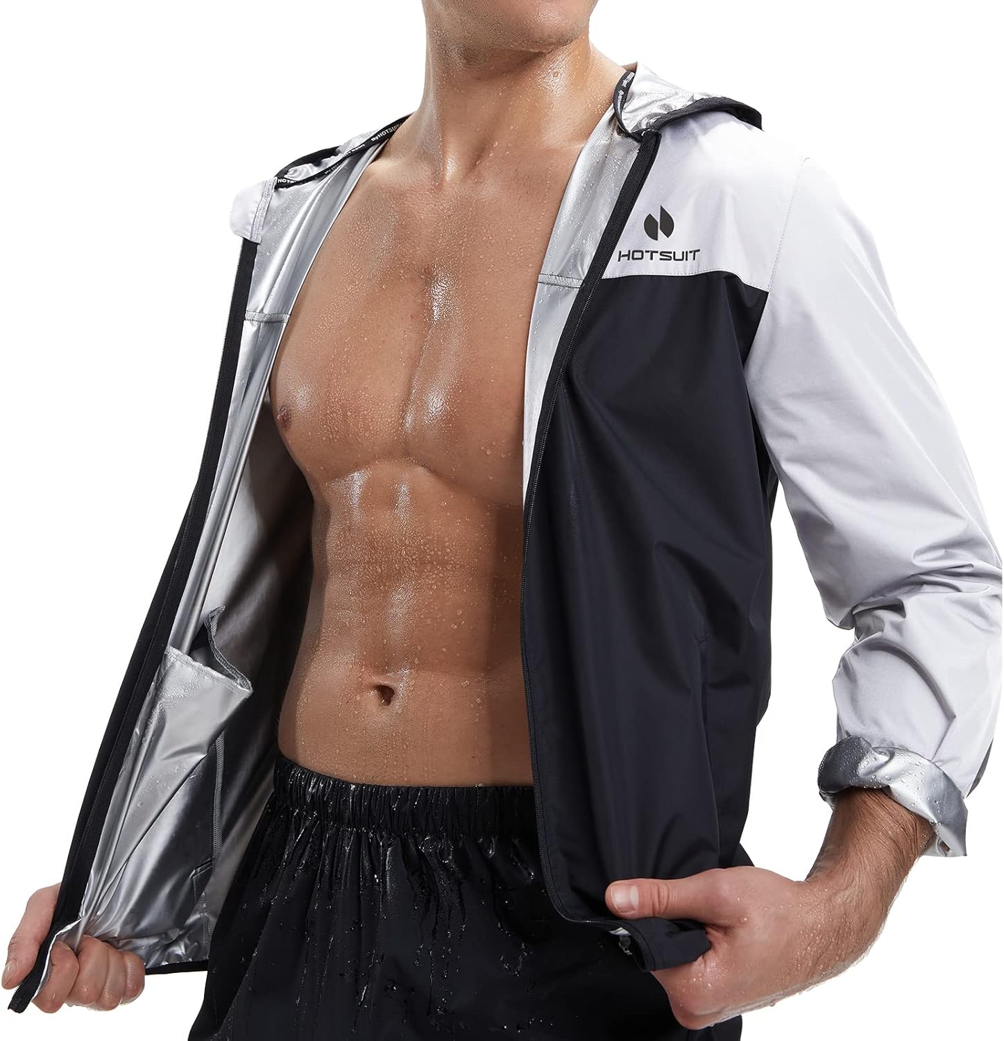 HOTSUIT Sauna Suit for Men Weight Loss Sweat Suits Gym Workout Exercise Sauna Jacket Pant Full Body - Image 7