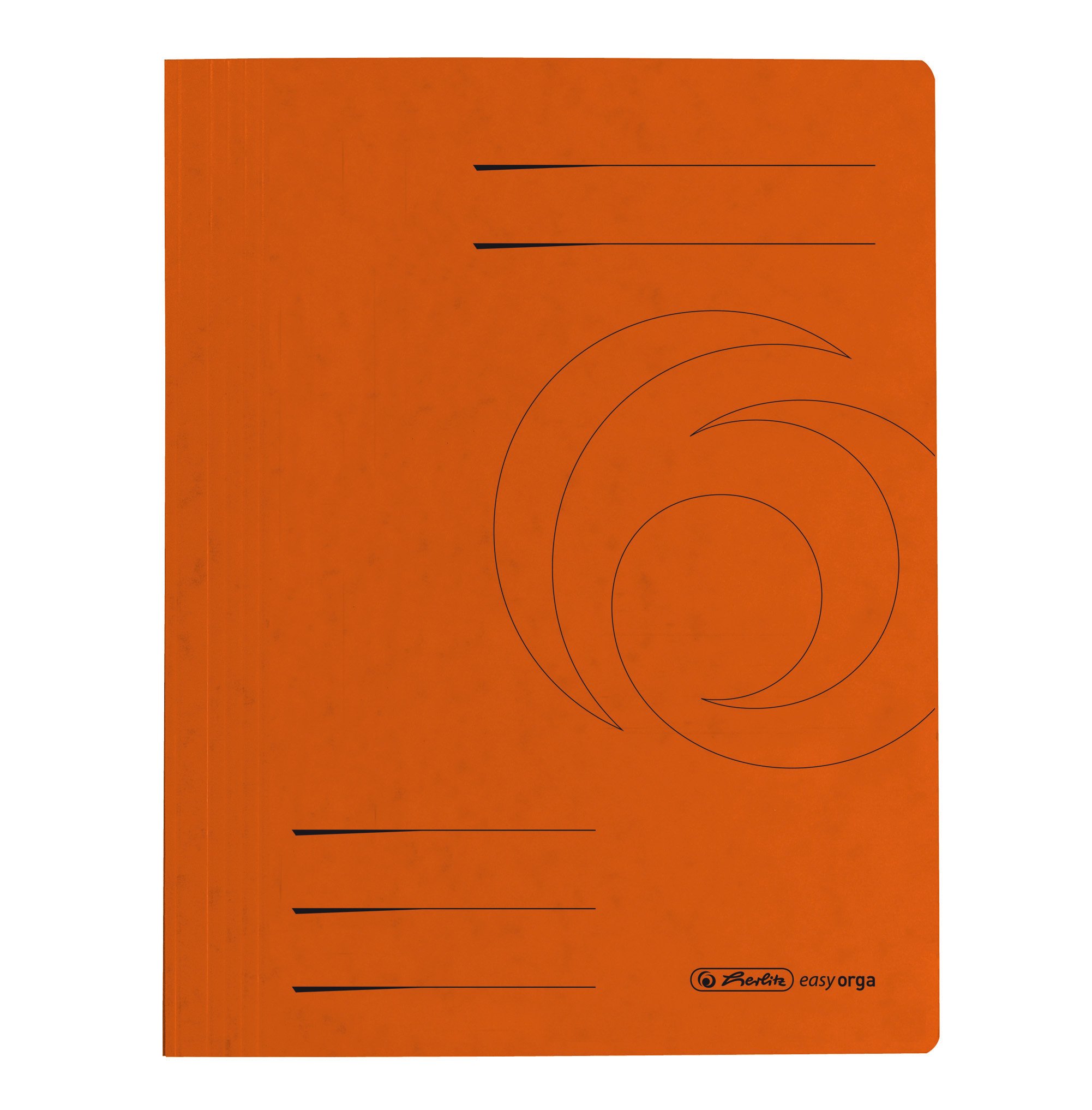 Herlitz A4 Colorspan Flat File - Orange (10 Pieces)