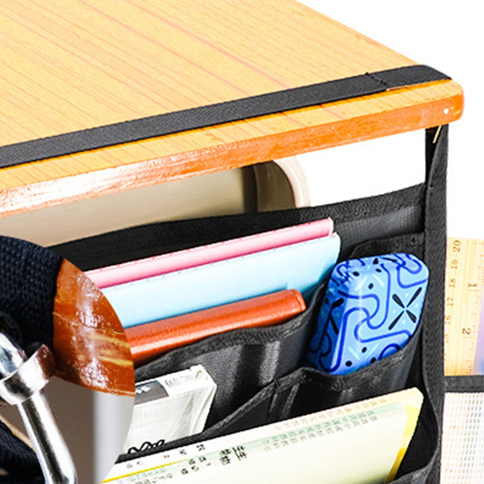 Tyenaza Schreibtisch-Hängebuchtasche, Oxford-Stoff, Verdickte Hängebuch-Aufbewahrungstasche, Desktop-Buch-Aufbewahrungstasche Zum Aufbewahren von
