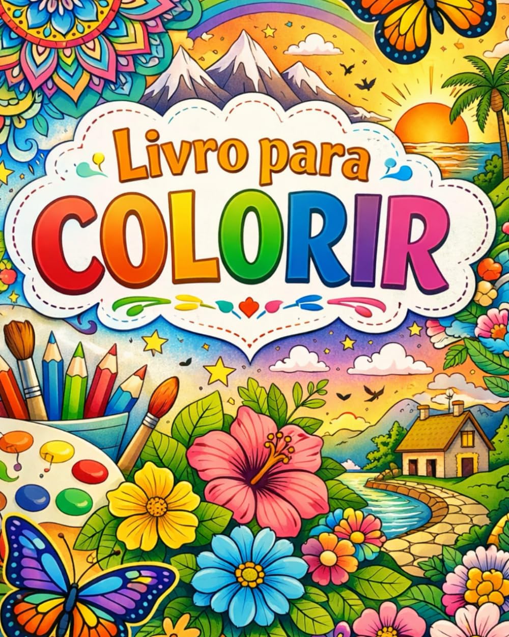 Livro para colorir: Jardim dos Sonhos colorido