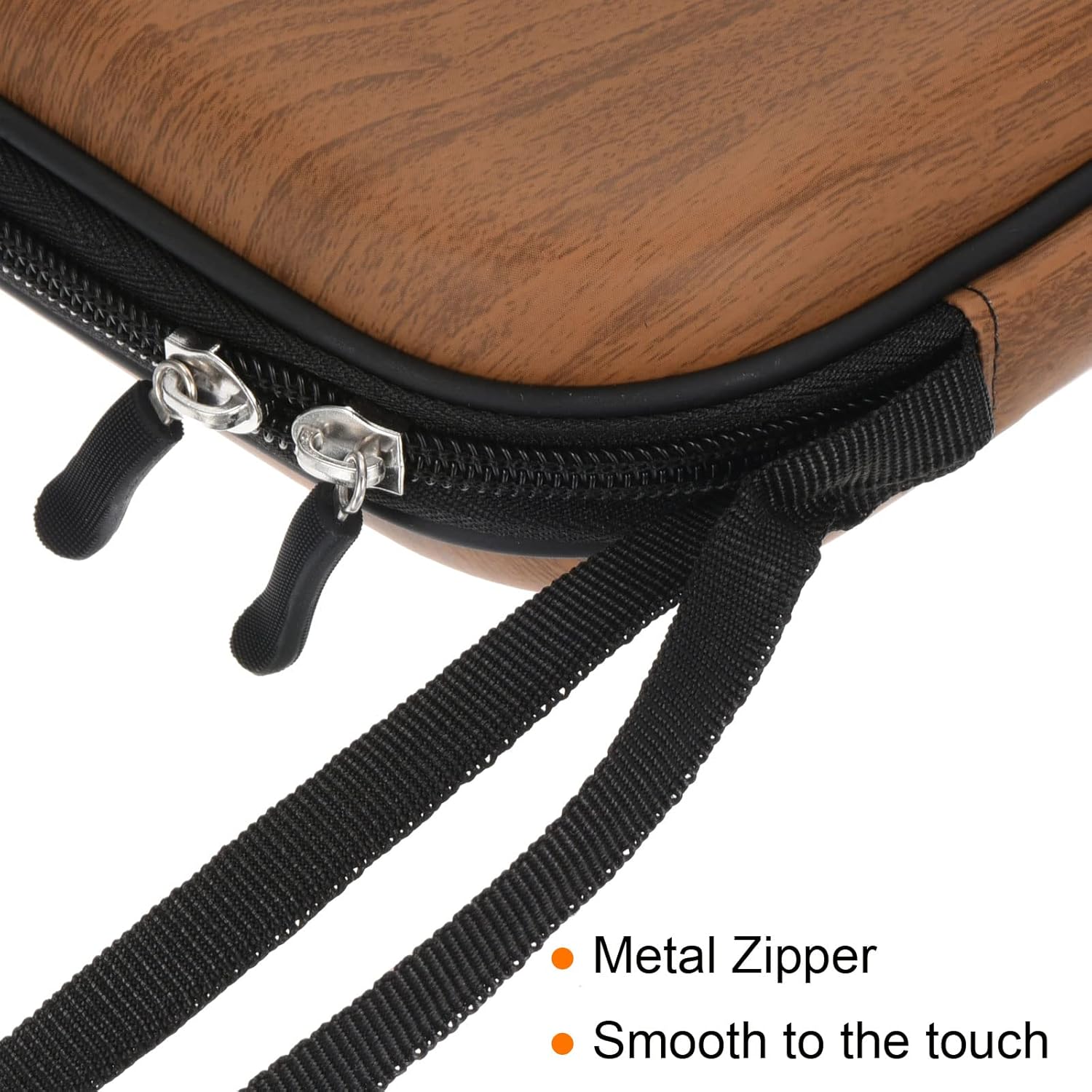 PATIKIL Table Tennis Racket Case, Ping Pong Paddle Case Hard Cover Container Bag Square for Sports Accessories, Wood Color