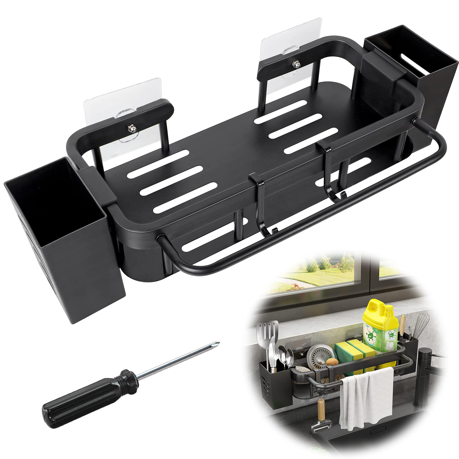 APEX Porte-éponge Pour évier De Cuisine, Organisateur De Comptoir En Acier Inoxydable 304 Antirouille Distributeur De Savon 1 Piece 92639566 APEX Porte-éponge Pour évier De Cuisine, Organisateur De Comptoir En Acier Inoxydable 304 Antirouille Distributeur De Savon 1 Piece 92639566