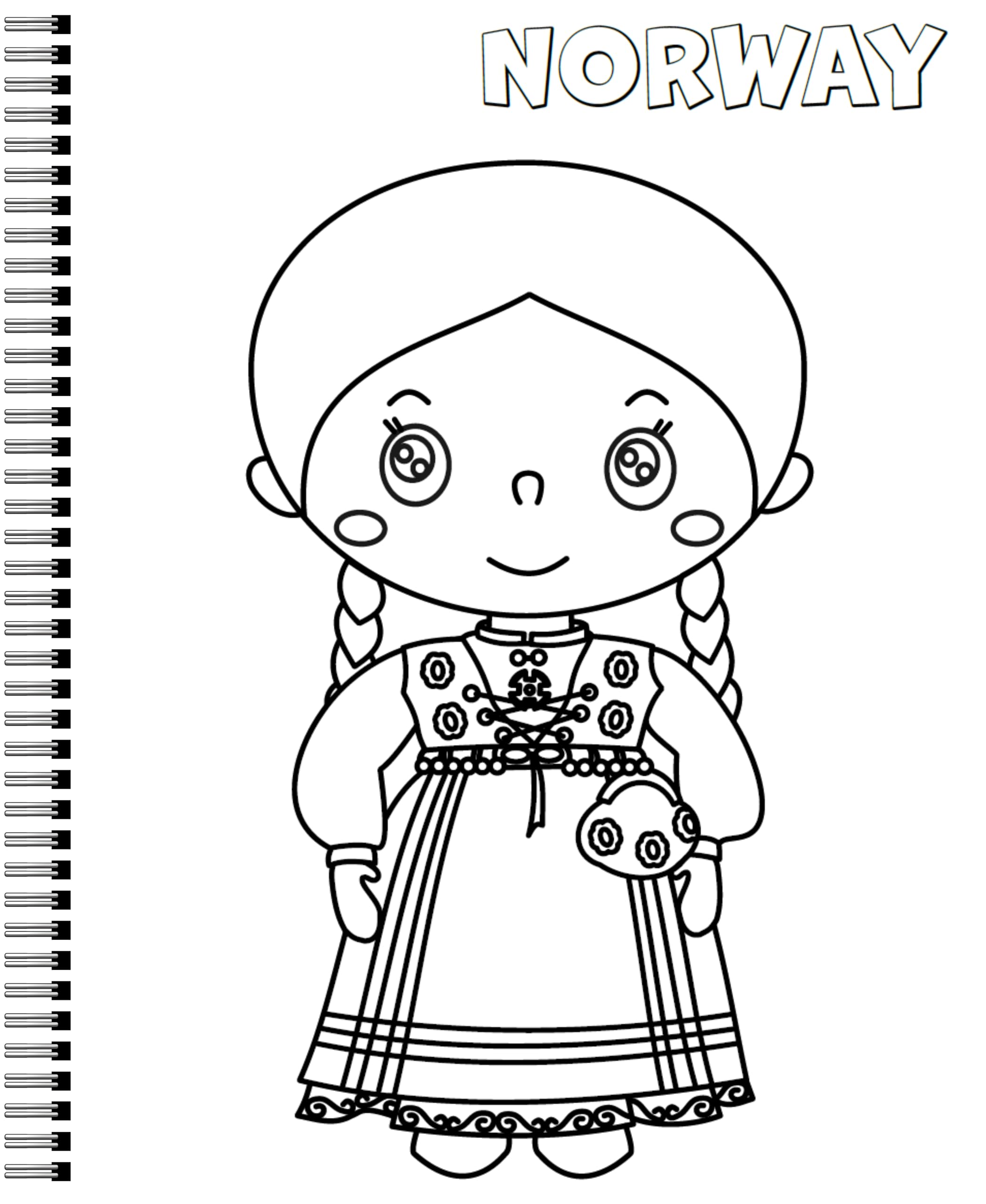 Girls' Fashion Around the World: Cute and Easy Coloring Book [Spiral-bound] LobsterBunny Entertainment and Jenny Martin - PT08