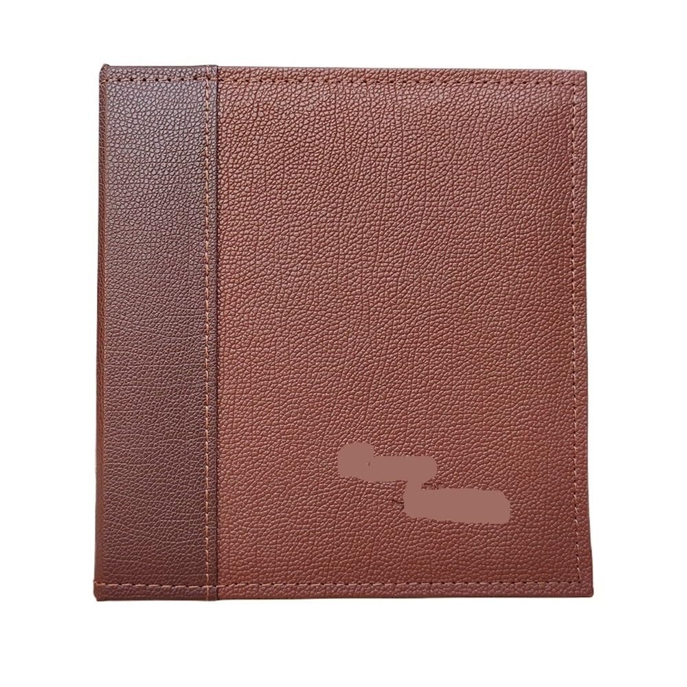 Leather Album Commemorative Albums Picture Storage Insert Bag Notebook 6-inch Capacity Photos(Light Brown)